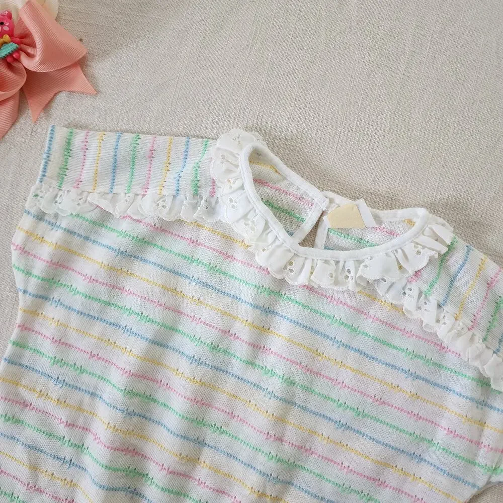 Vintage 60s-70s Pastel Striped Shirt 4t